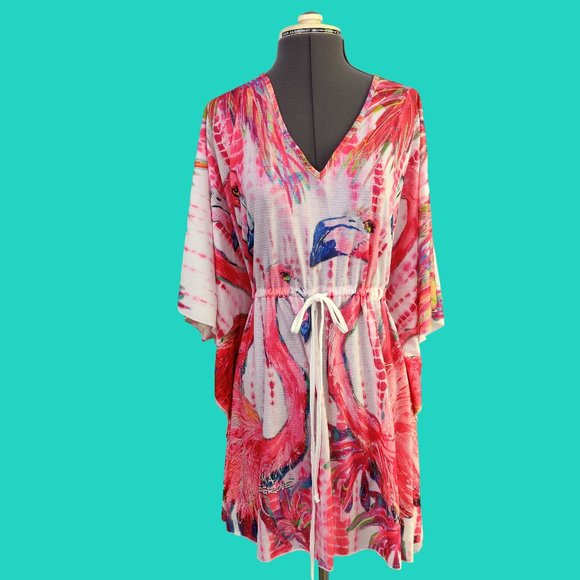 flamingo beach cover up